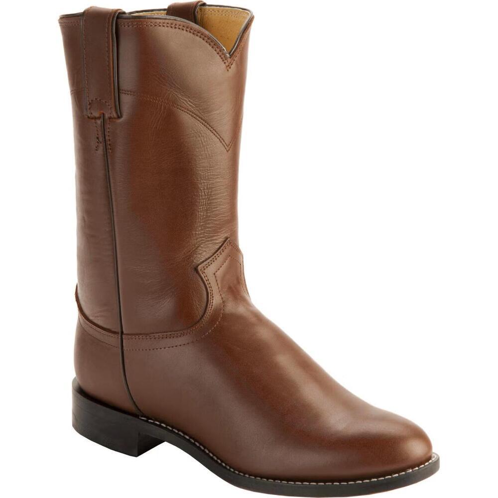 NEW JUSTIN BOOTS men's kiddie roper western boots in tan
